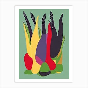 Asparagus Abstract Bold Graphic vegetable Art Print