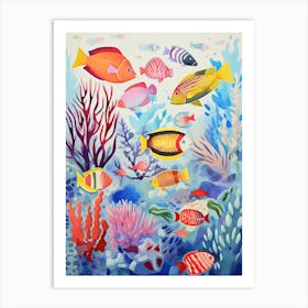 Watercolor Tropical Fishes Art Print