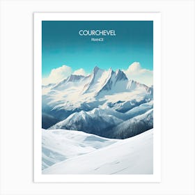 Poster Of Courchevel   France, Ski Resort Illustration 2 Art Print