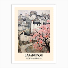 Bamburgh (Northumberland) Painting 2 Travel Poster Art Print