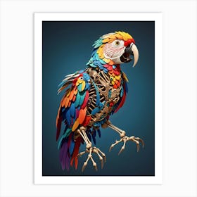 Parrot Skeleton Art Print