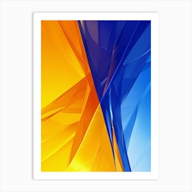 Abstract Blue And Orange 2 Art Print