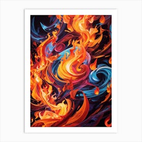 Fire Swirls Art Print