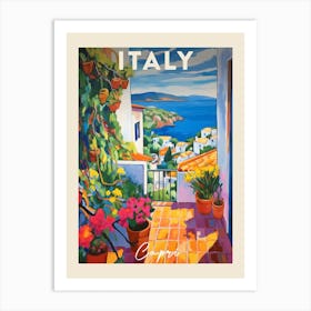 Capri Italy 3 Fauvist Painting  Travel Poster Art Print