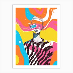 Zebra Head 1 Art Print