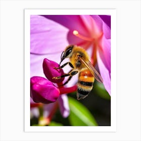 Bee On Flower 2 Art Print