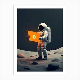 Bitcoin On The Moon 11 Art Print