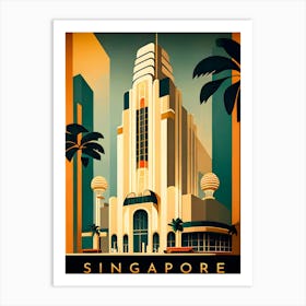 Singapore Retro Travel Art Print