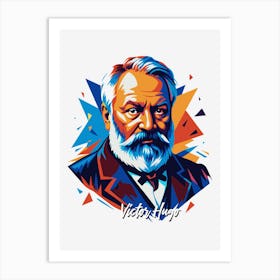 Victor Hugo 03 Portrait WPAP Pop Art Art Print