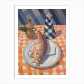 Monkfish Still Life Painting Art Print