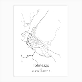 Tolmezzo,Italy Minimalist Map Poster