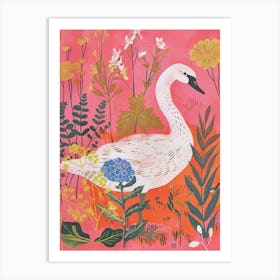 Spring Birds Swan 1 Art Print