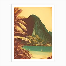 El Nido Philippines Vintage Sketch Tropical Destination Art Print