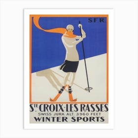 St Croix Switzerland Winter Sports Poster Art Print