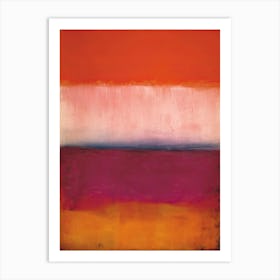 Orange And Red Abstract Painting 4 Art Print