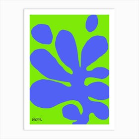 Periwinkle Funky Flower Art Print