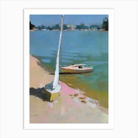 Sailboat On The Beach 5 Art Print