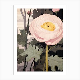 Flower Illustration Ranunculus 4 Art Print