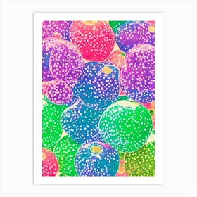 Jujube Risograph Retro Poster Fruit Art Print