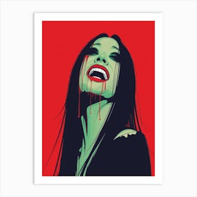 Bloodsucking Woman Art Print