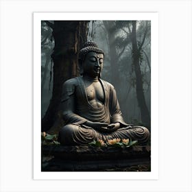 Buddha In The Forest 1 Art Print