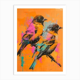 Birds On A Branch 2 Art Print