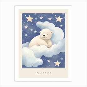 Sleeping Polar Bear 2 Nursery Poster Art Print