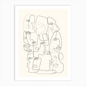 Abstract Faces 1 Art Print