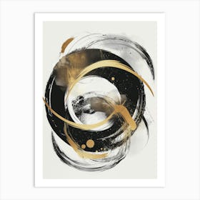 Gold And Black Canvas Print 36 Art Print