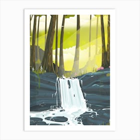 Waterfall In The Forest Art Print