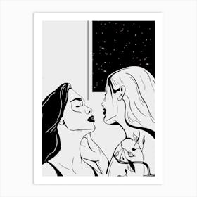 Girls Kissing Lgbtq 2 Art Print