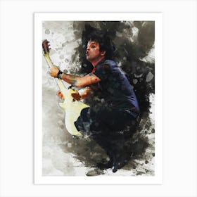 Smudge Of Portrait Billie Joe Armstrong (Greenday) Jump Art Print