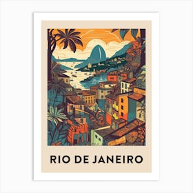 Rio De Janeiro 4 Vintage Travel Poster Art Print