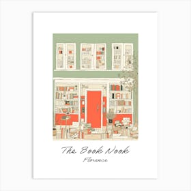 Florence The Book Nook Pastel Colours 1 Poster Art Print