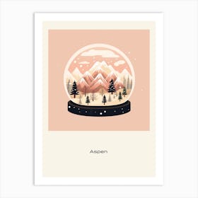 Aspen Colorado Snowglobe Poster Art Print