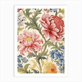 Floral Wallpaper 82 Art Print