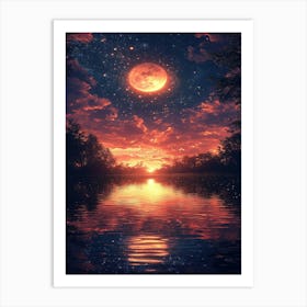 Full Moon In The Sky 9 Art Print