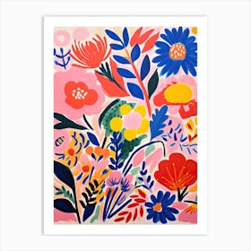 Flowers 57, Matisse style, Floral texture Art Print