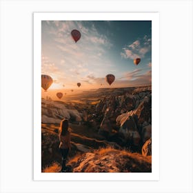 Hot Air Balloons In Cappadocia 2 Art Print