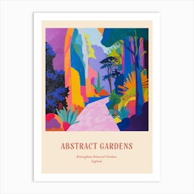 Colourful Gardens Birmingham Botanical Gardens 2 Red Poster Art Print