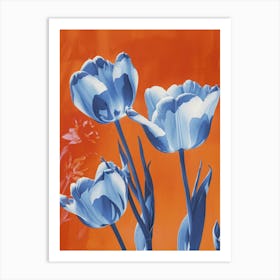 Blue Tulips 6 Art Print