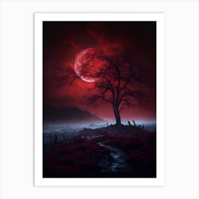 Tree In The Night Art Print