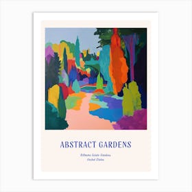 Colourful Gardens Biltmore Estate Gardens Usa 3 Blue Poster Art Print