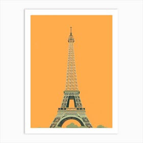 The Eiffel Tower Paris Travel Illustration 4 Art Print