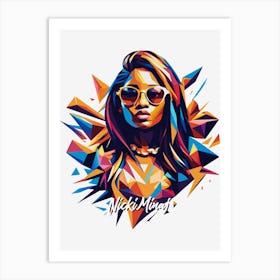 Nicki Minaj 02 Portrait Music Icon Style WPAP Pop Art Art Print