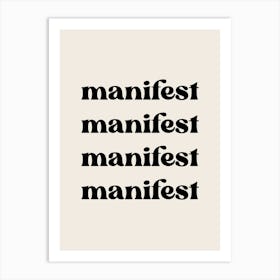 Manifest Art Print