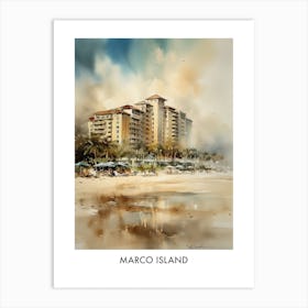 Marco Island Watercolor 3travel Poster Art Print