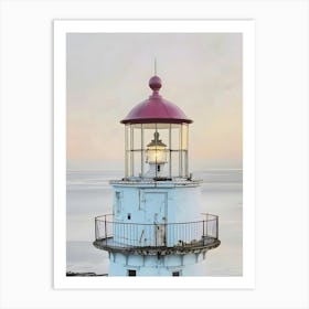 Lighthouse At Dusk 2 Art Print