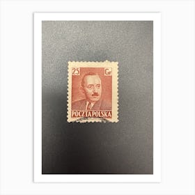 Postage Stamp Of Poland 5 Art Print