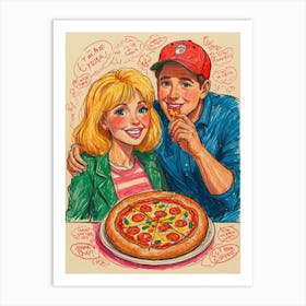 Pizza Lovers Art Print